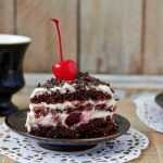Black Forest cake with cappucino